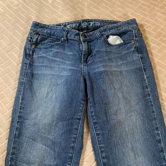 Calvin Klein Womens 27 Denim Jeans Blue Ultimate Skinny Low Rise Medium Wash - Picture 2 of 14